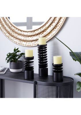 Contemporary Metal Candle Holder - Set of 3