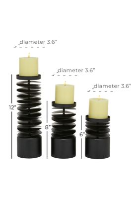 Contemporary Metal Candle Holder - Set of 3