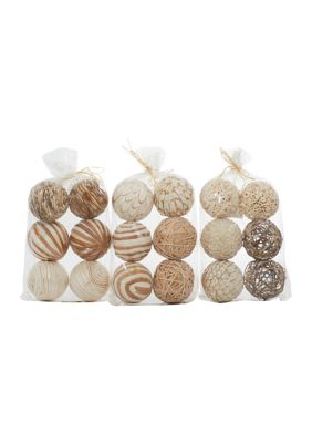 Coastal Dried Plant Orbs & Vase Filler - Set of 3