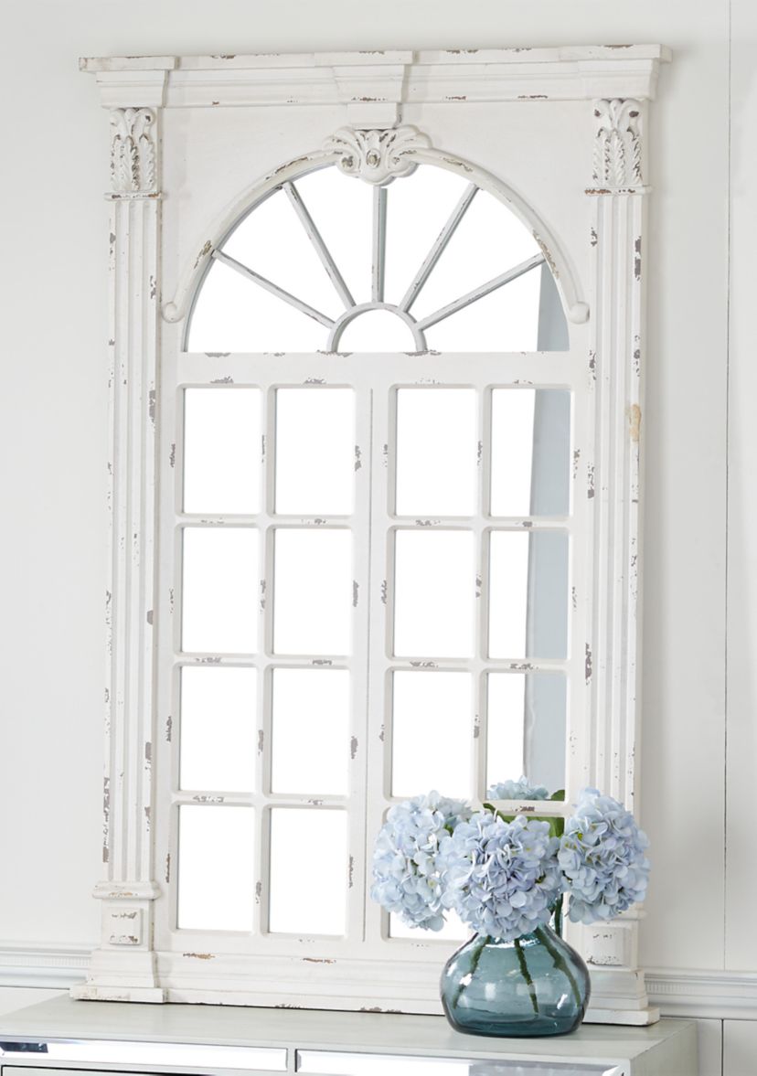 Vintage Wood Wall Mirror