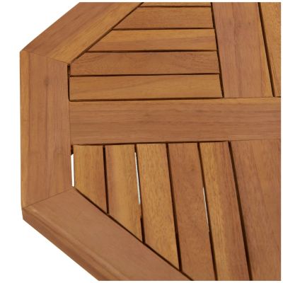 Traditional Teak Wood Outdoor Accent Table