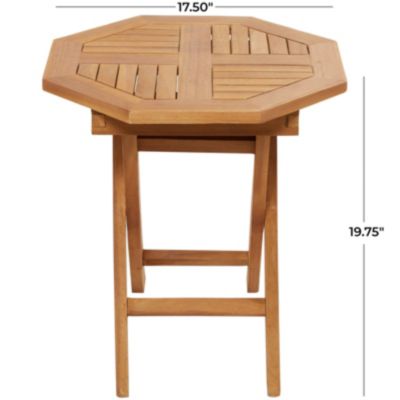 Traditional Teak Wood Outdoor Accent Table