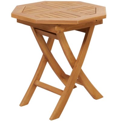 Traditional Teak Wood Outdoor Accent Table