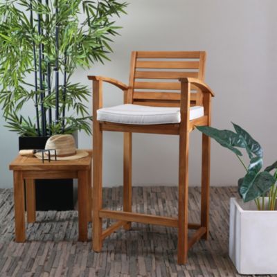 Traditional Teak Wood Bar Stool