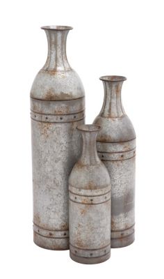 Farmhouse Metal Vase - Set of 3