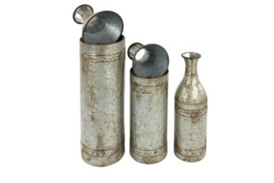 Farmhouse Metal Vase - Set of 3