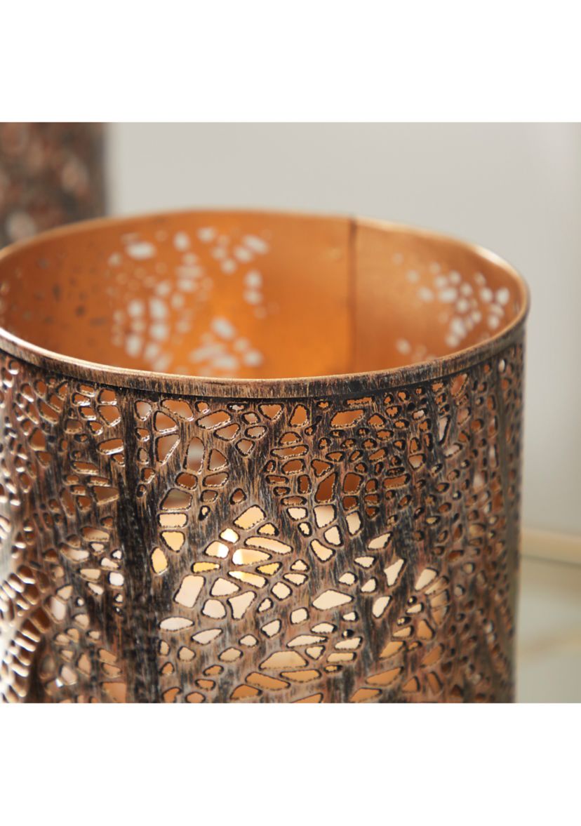 Eclectic Metal Candle Lantern - Set of 3