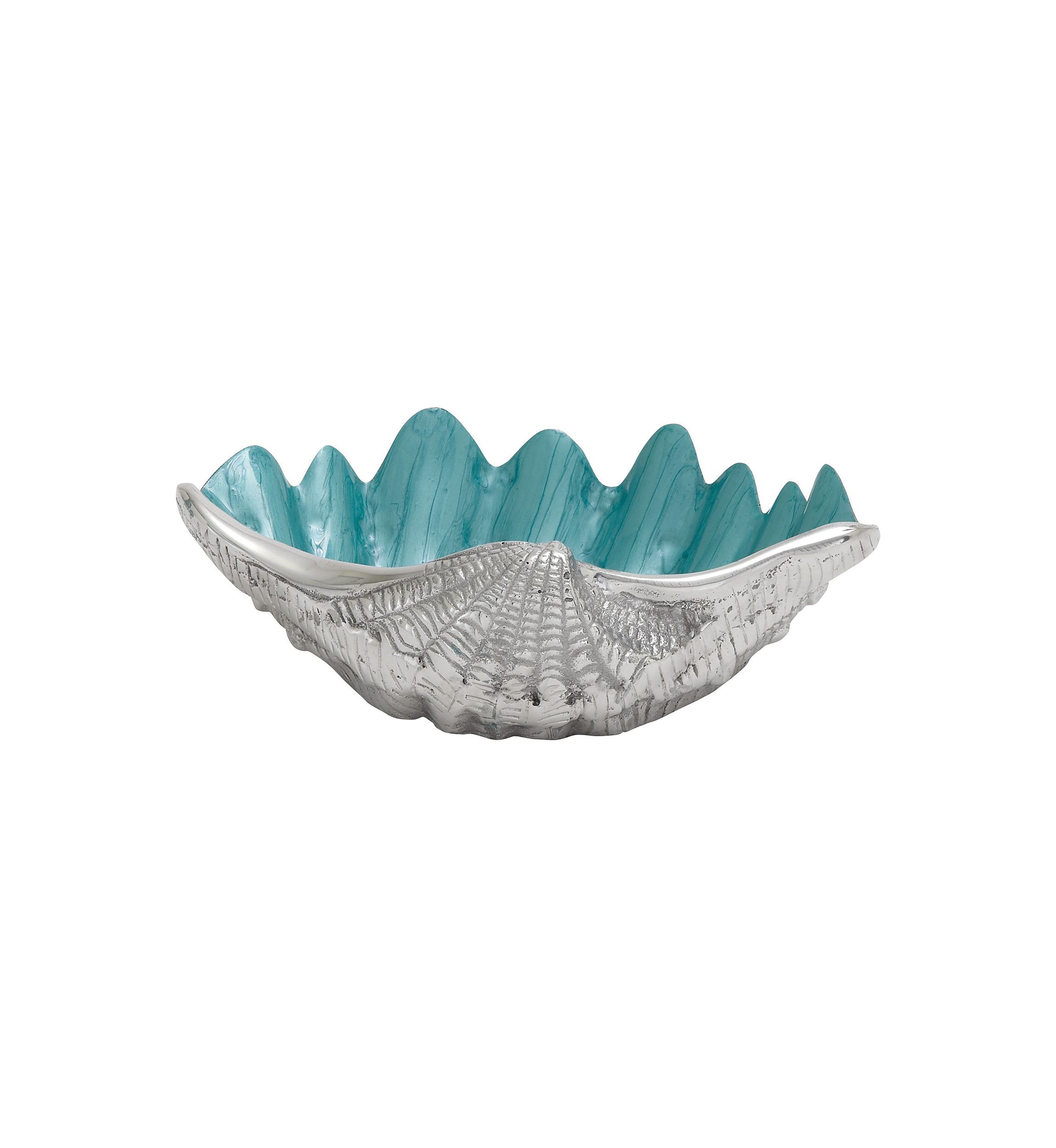 Coastal Aluminum Metal Serving Bowl