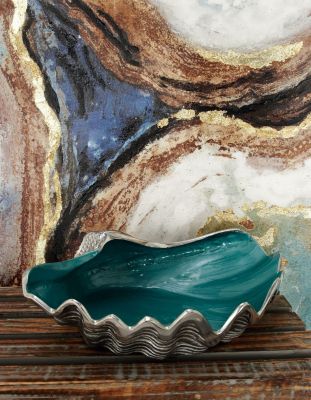 Coastal Aluminum Metal Serving Bowl