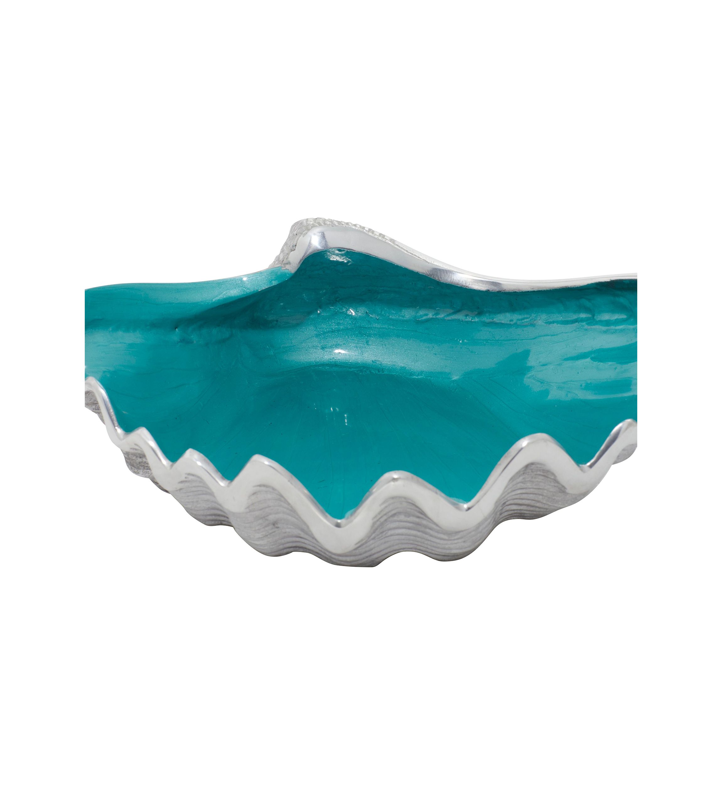 Coastal Aluminum Metal Serving Bowl