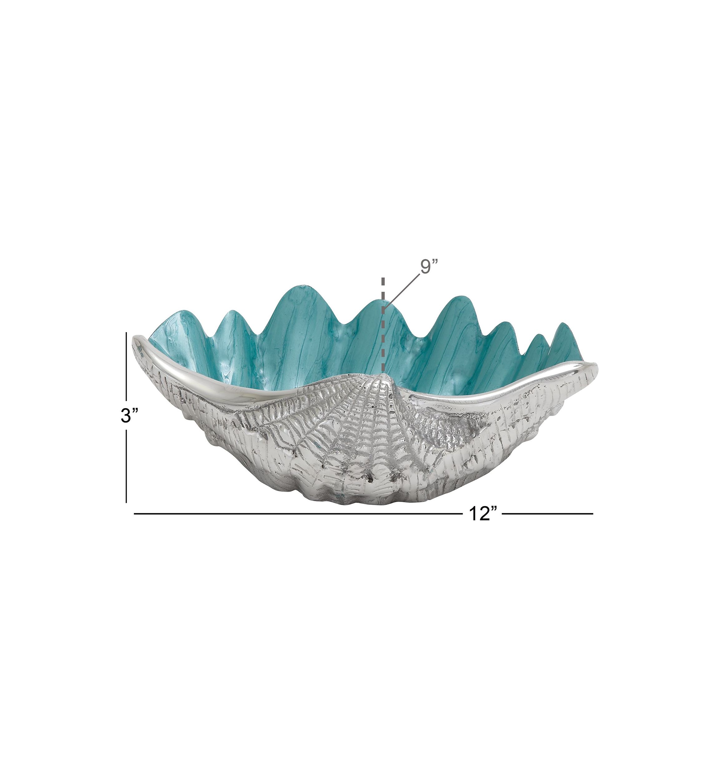 Coastal Aluminum Metal Serving Bowl