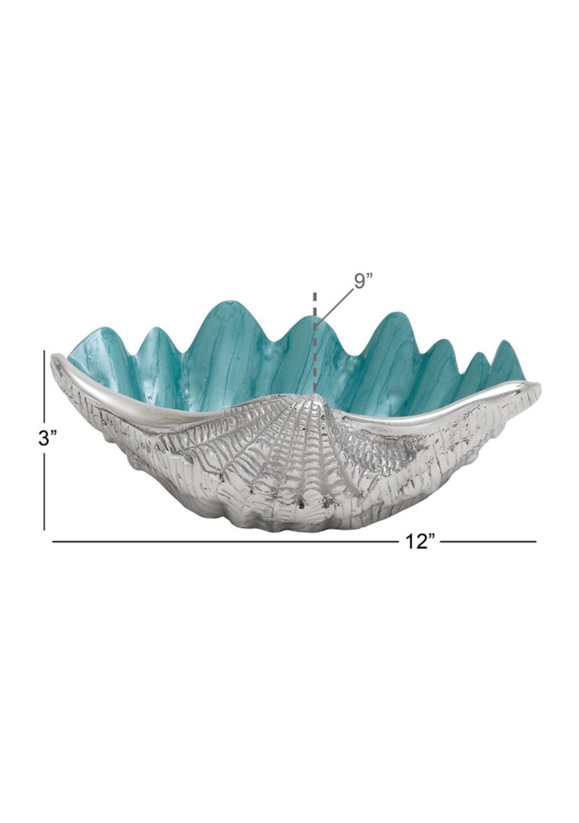 Coastal Aluminum Metal Serving Bowl