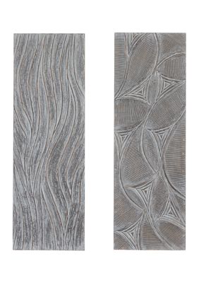 Modern Wooden Wall Decor - Set of 2