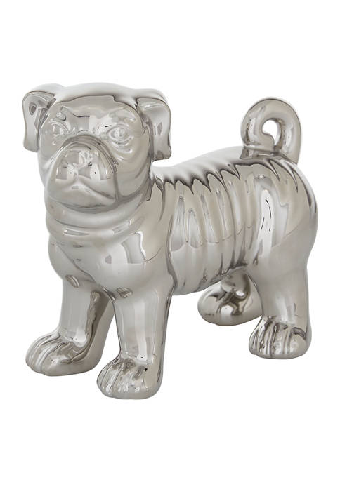 Porcelain Glam Dog Sculpture