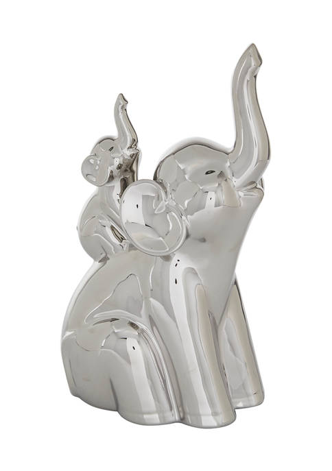 Monroe Lane Porcelain Glam Elephant Sculpture
