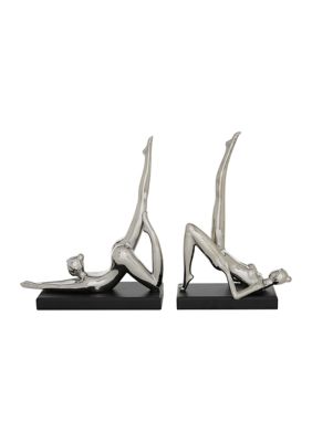 Contemporary Polystone Sculpture - Set of 2