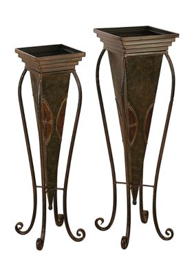 Rustic Metal Planter - Set of 2