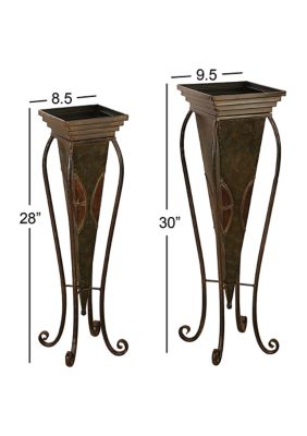 Rustic Metal Planter - Set of 2