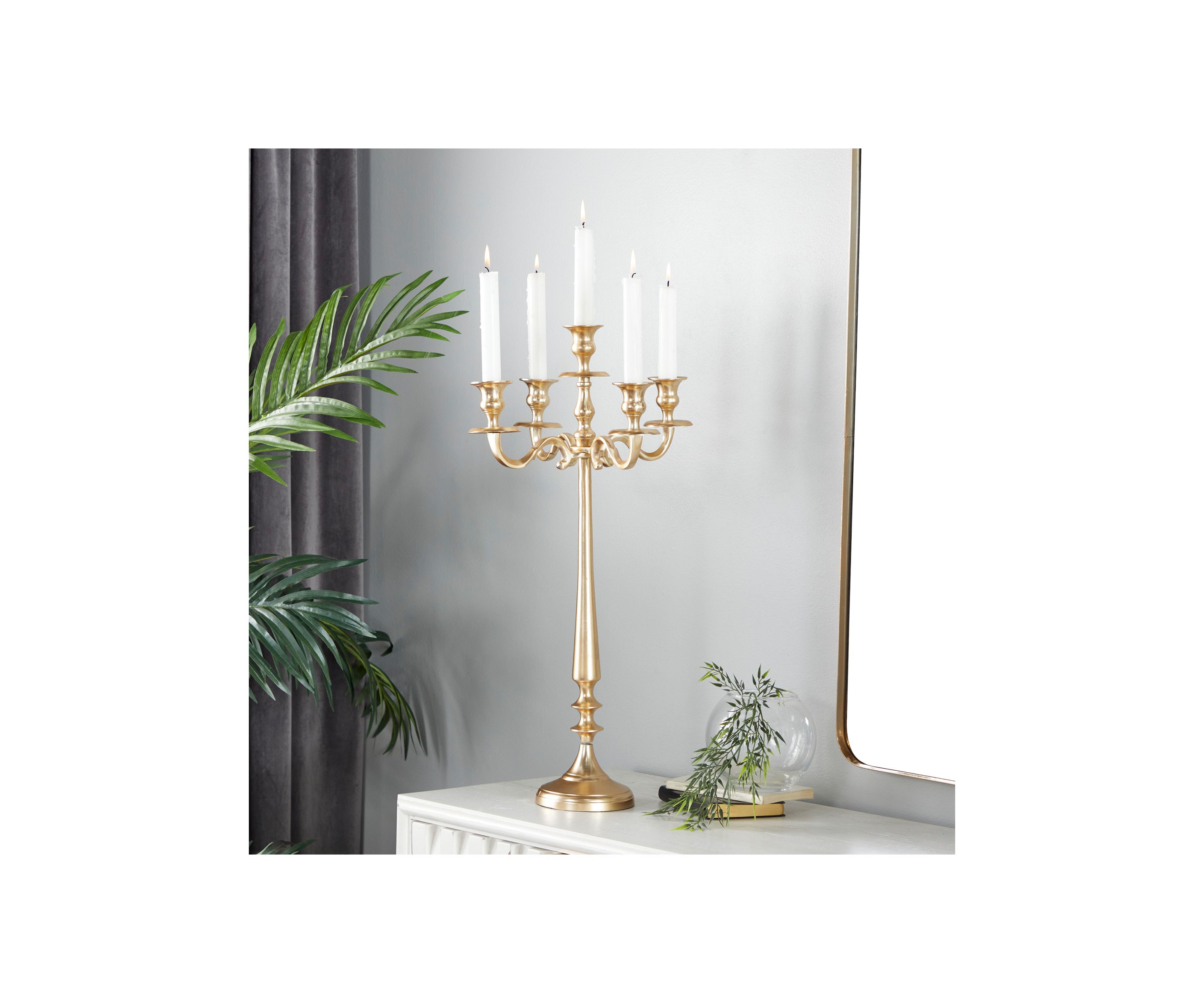 Traditional Aluminum Metal Candelabra