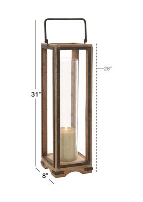 Traditional Mango Wood Candle Lantern