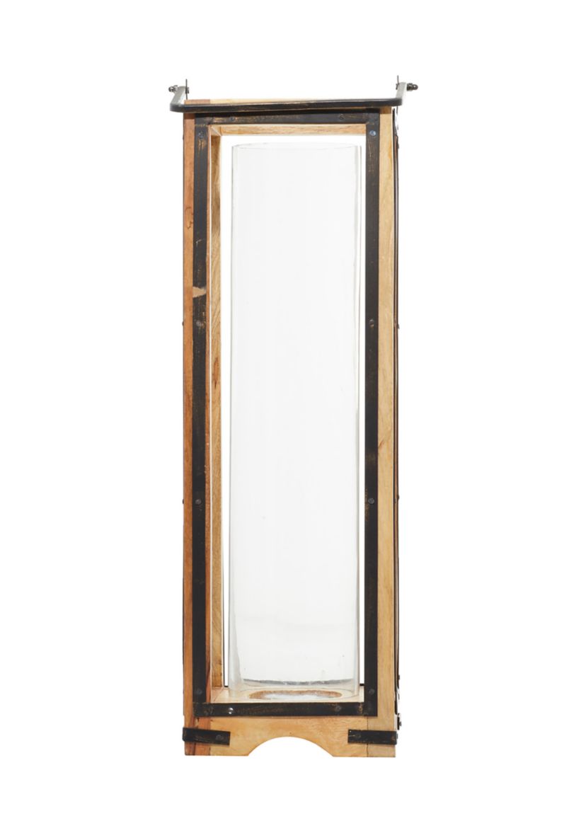 Traditional Mango Wood Candle Lantern
