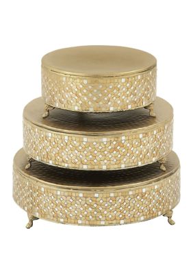 Glam Metal Cake Stand - Set of 3