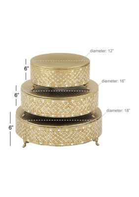 Glam Metal Cake Stand - Set of 3