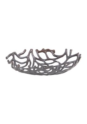 Coastal Aluminum Metal Decorative Bowl - Set of 2