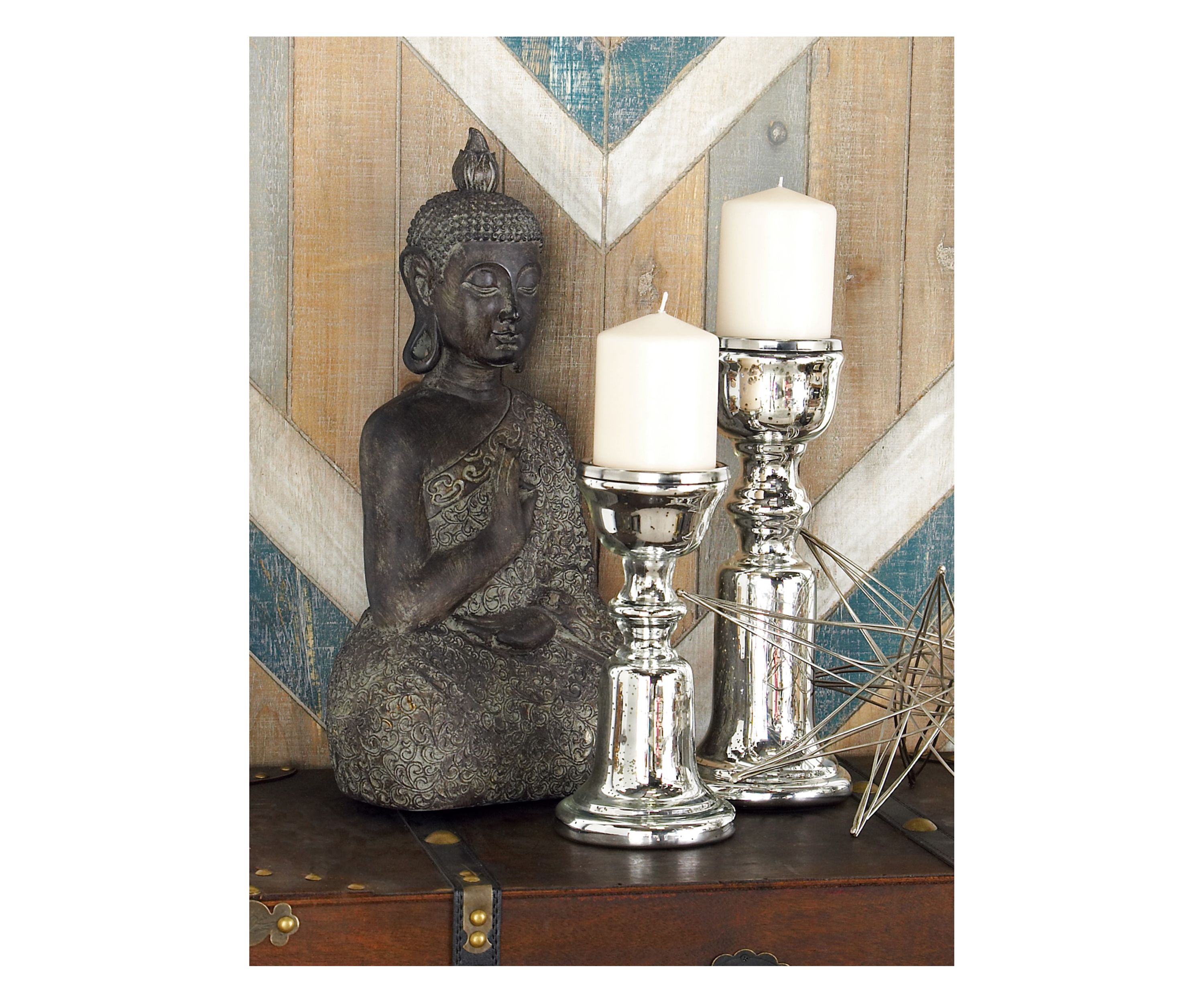 Traditional Glass Candle Holder - Set of 2