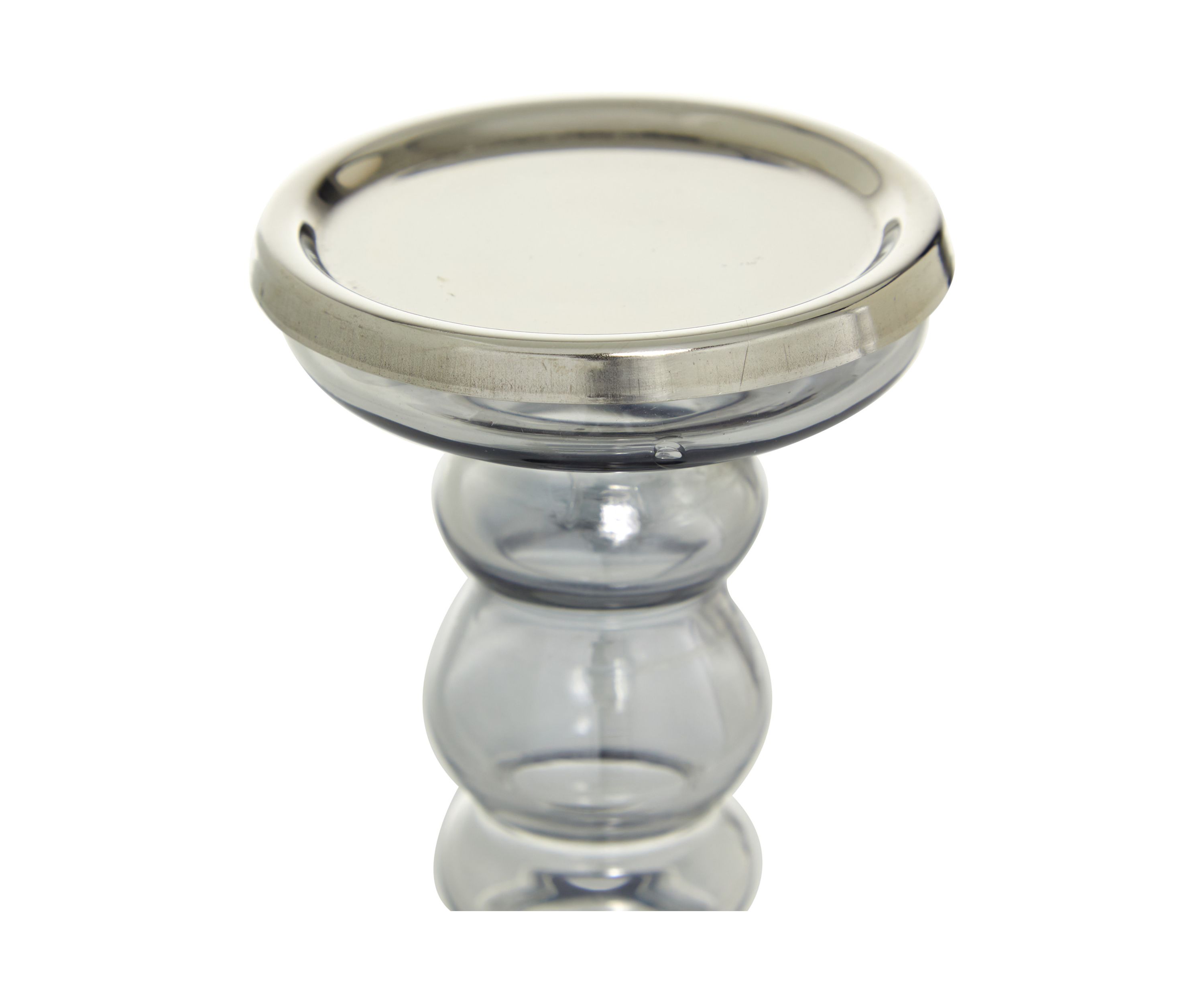 Contemporary Glass Candle Holder - Set of 2