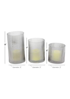 Glass Traditional Candle Holder  Set of 3