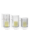 Glass Traditional Candle Holder  Set of 3