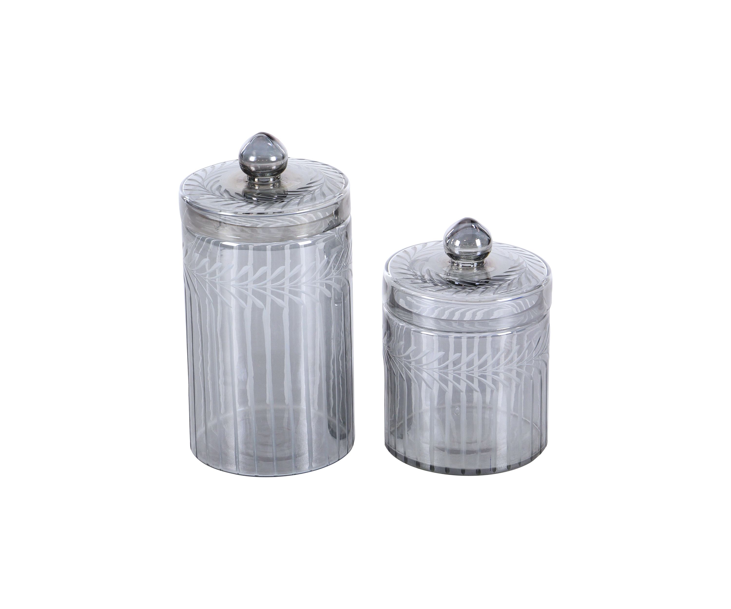 Glam Glass Decorative Jars - Set of 2