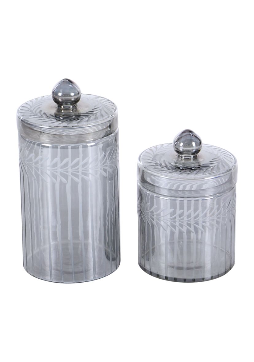 Glam Glass Decorative Jars - Set of 2