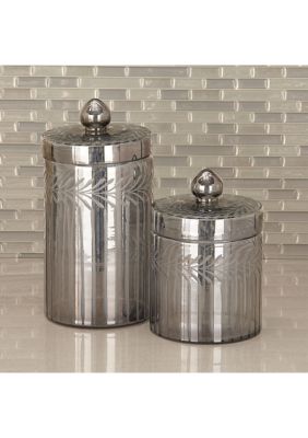 Glam Glass Decorative Jars - Set of 2