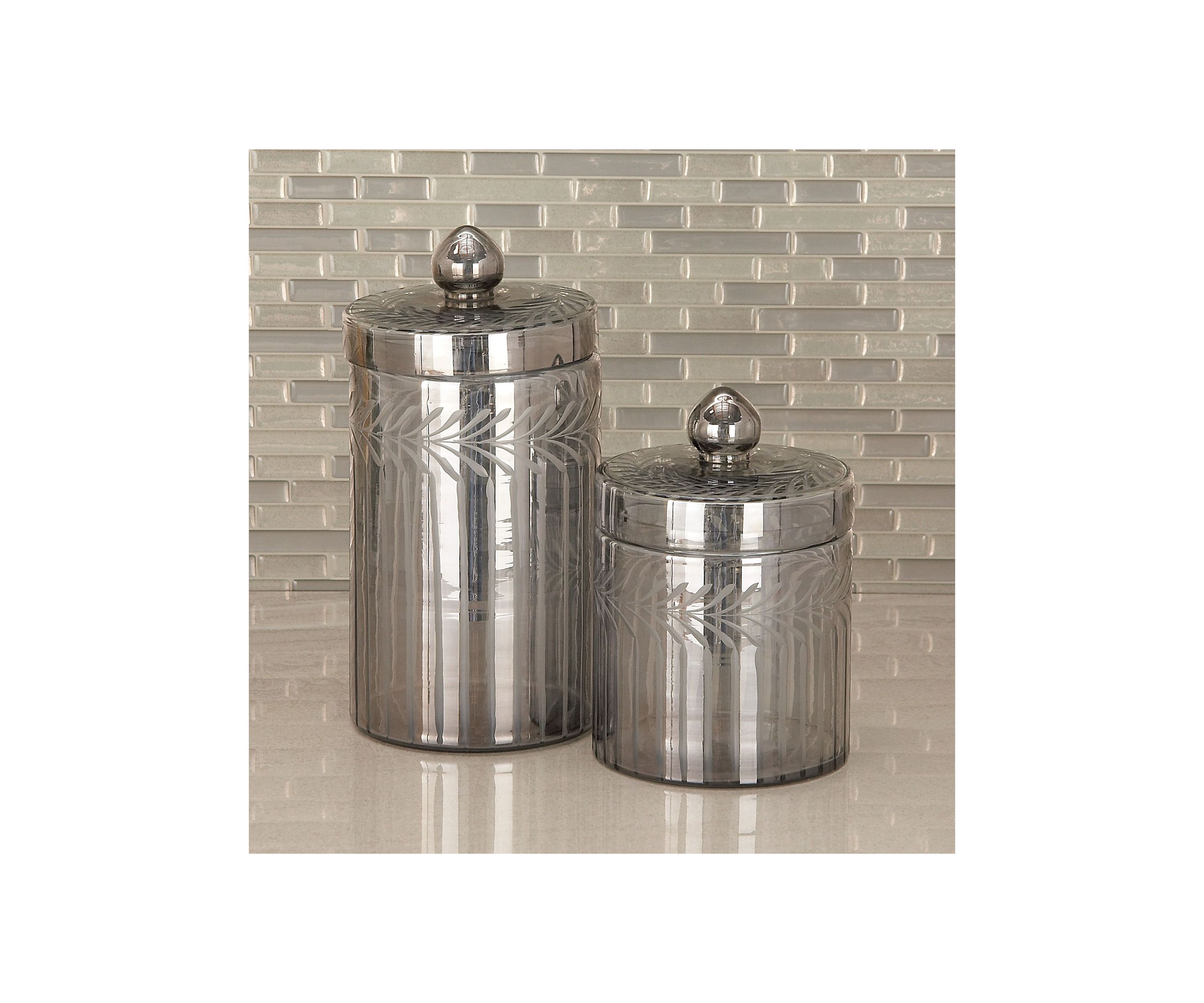 Glam Glass Decorative Jars - Set of 2