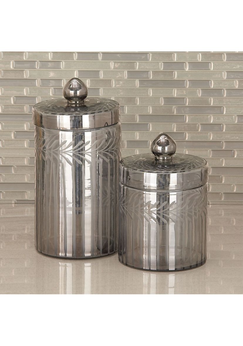 Glam Glass Decorative Jars - Set of 2