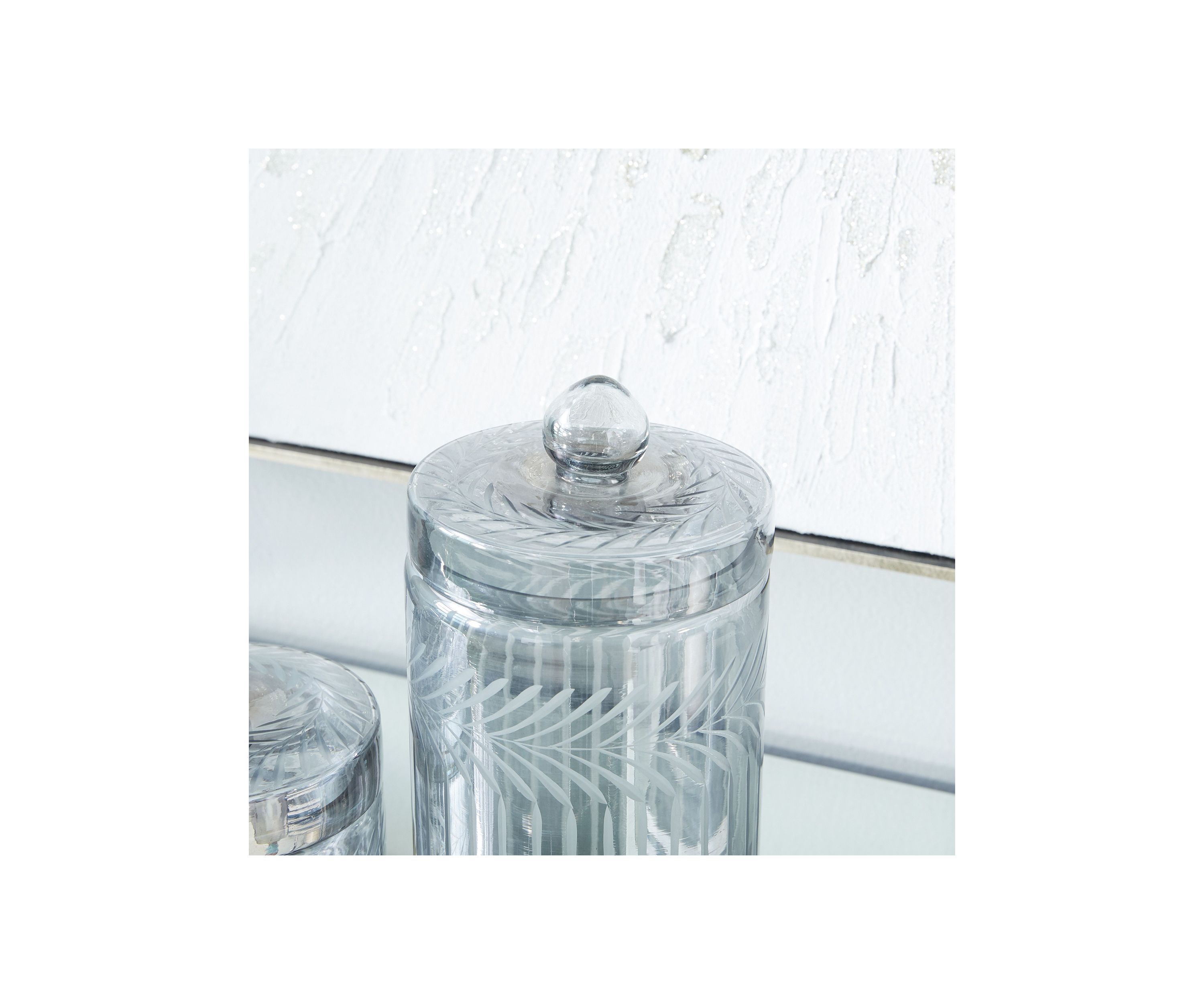 Glam Glass Decorative Jars - Set of 2
