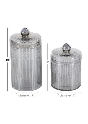 Glam Glass Decorative Jars - Set of 2