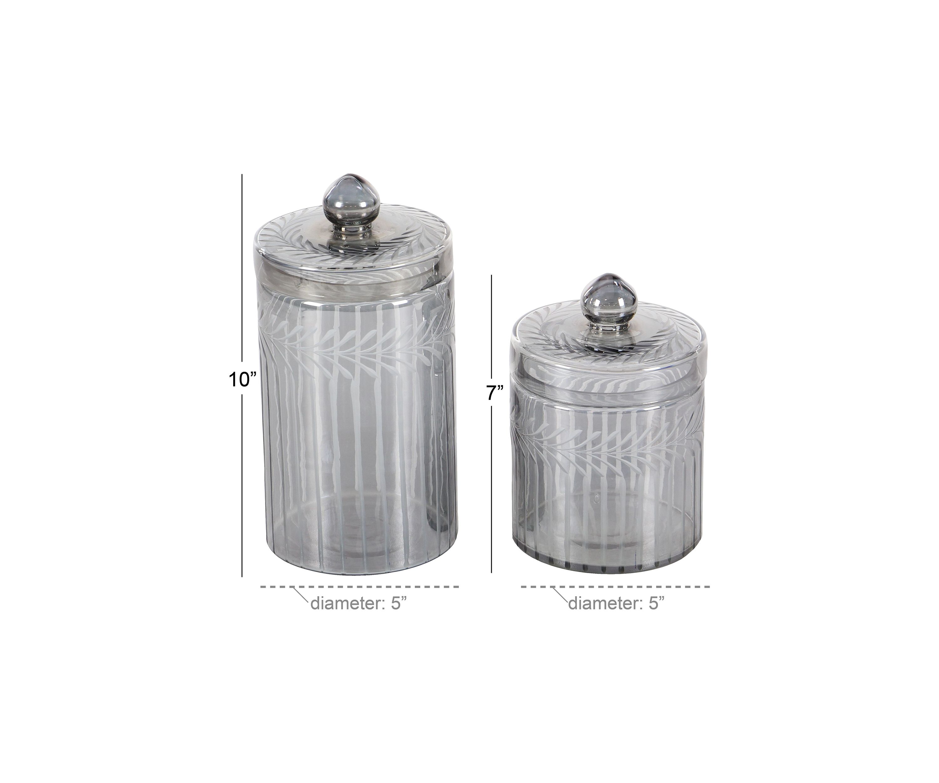 Glam Glass Decorative Jars - Set of 2