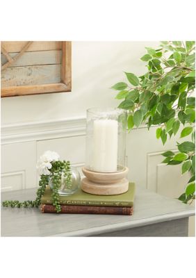 Traditional Wood Hurricane Lamp