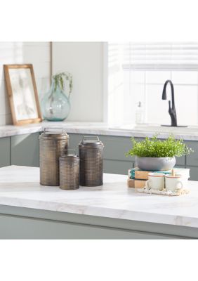 Farmhouse Metal Canisters - Set of 3