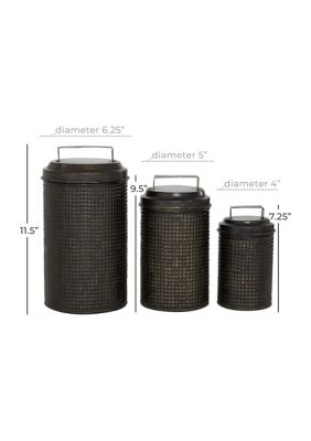 Farmhouse Metal Canisters - Set of 3