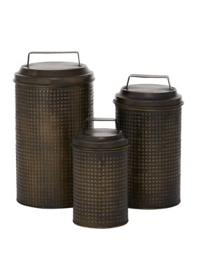 Farmhouse Metal Canisters - Set of 3