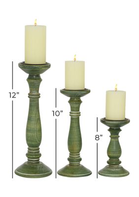 Farmhouse Wood Candle Holder - Set of 3