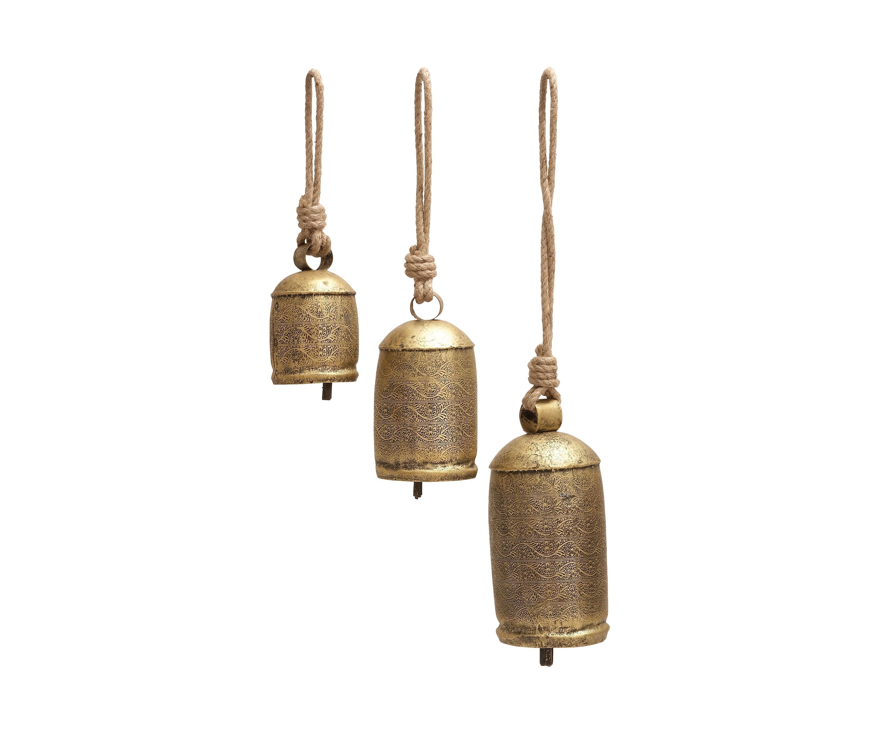 Rustic Metal Decorative Cow Bell - Set of 3