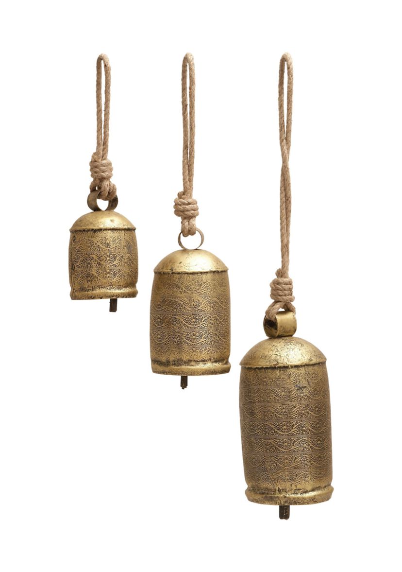 Rustic Metal Decorative Cow Bell - Set of 3