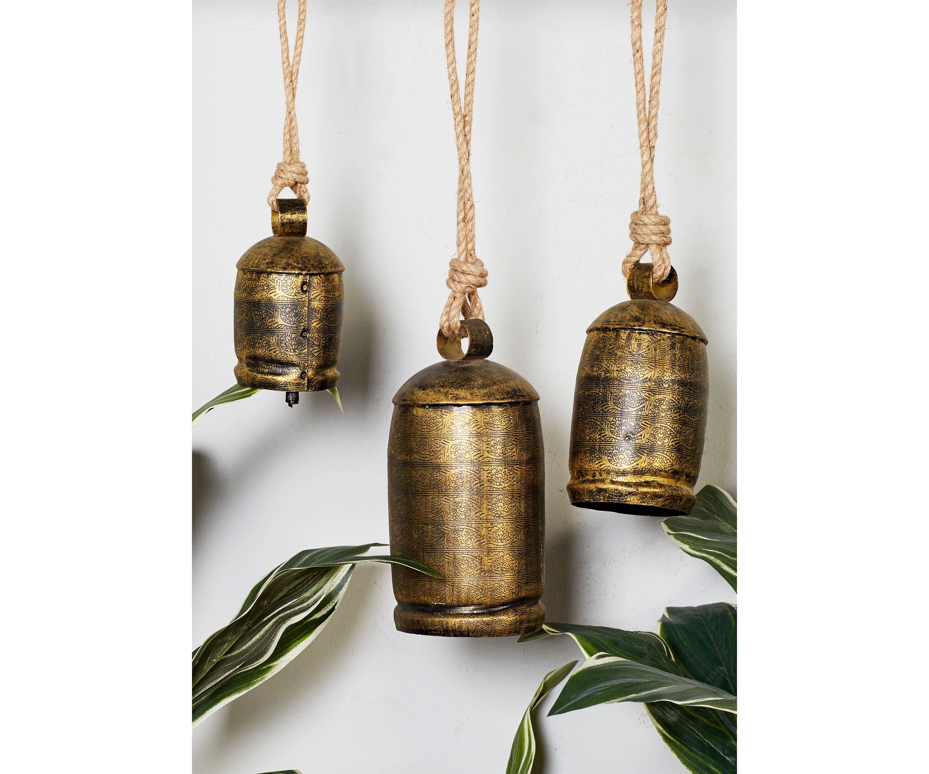 Rustic Metal Decorative Cow Bell - Set of 3