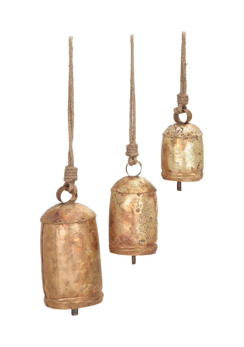 Rustic Metal Decorative Cow Bell - Set of 3