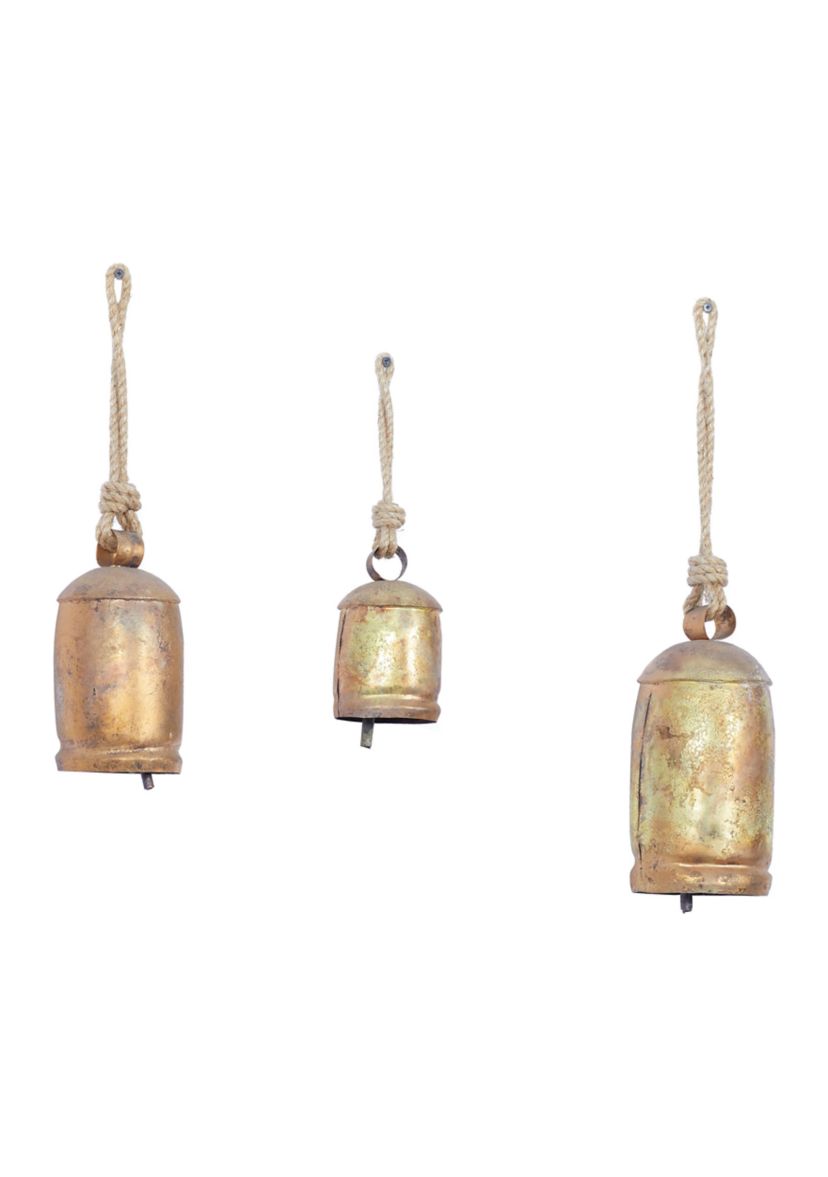 Rustic Metal Decorative Cow Bell - Set of 3